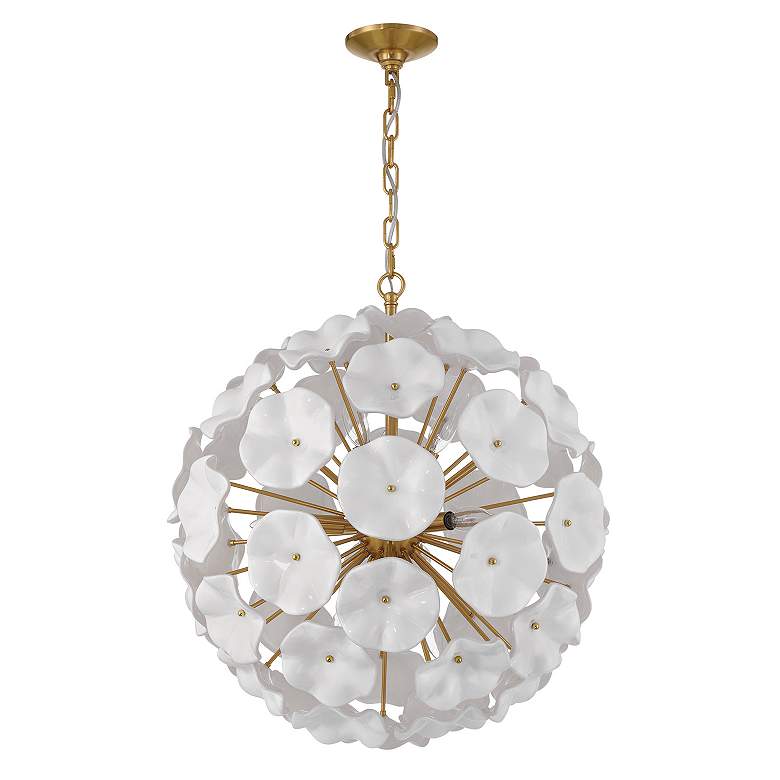 Image 3 Esme 9 Light Aged Brass Pendant more views