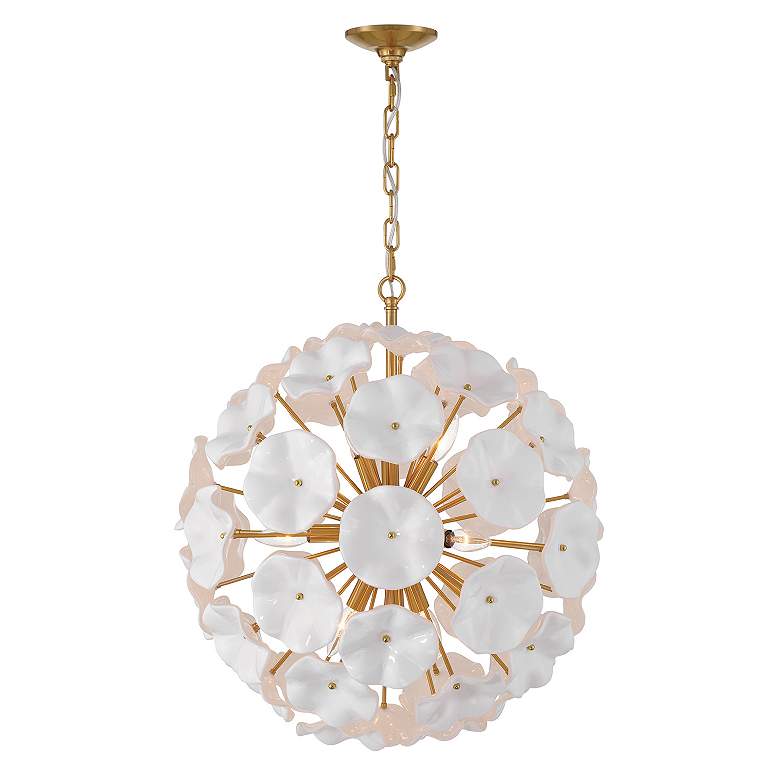 Image 4 Esme 9 Light Aged Brass Pendant more views