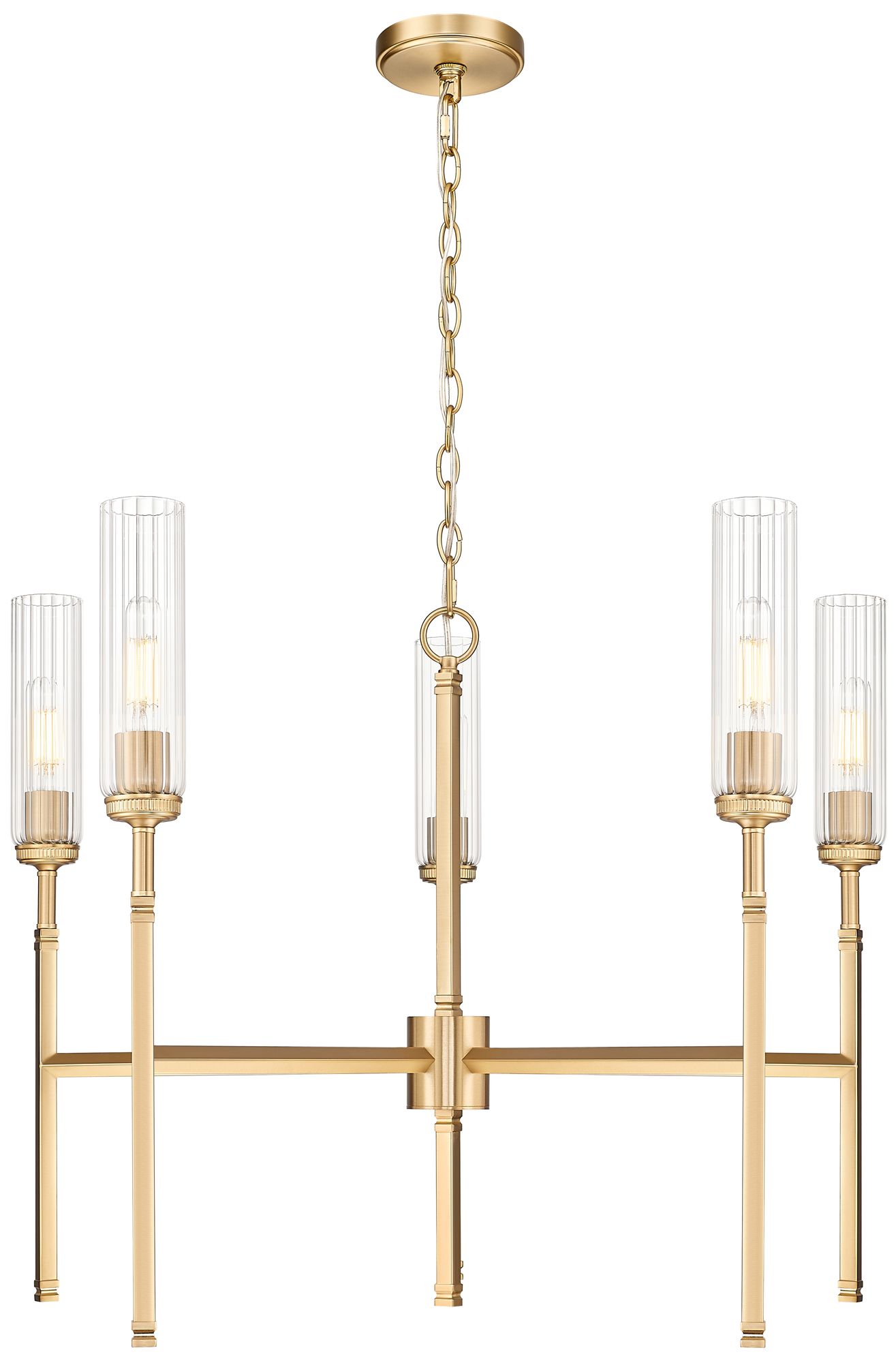 Esme by Z-Lite 32 inch Modern Gold 5 Light Chandelier