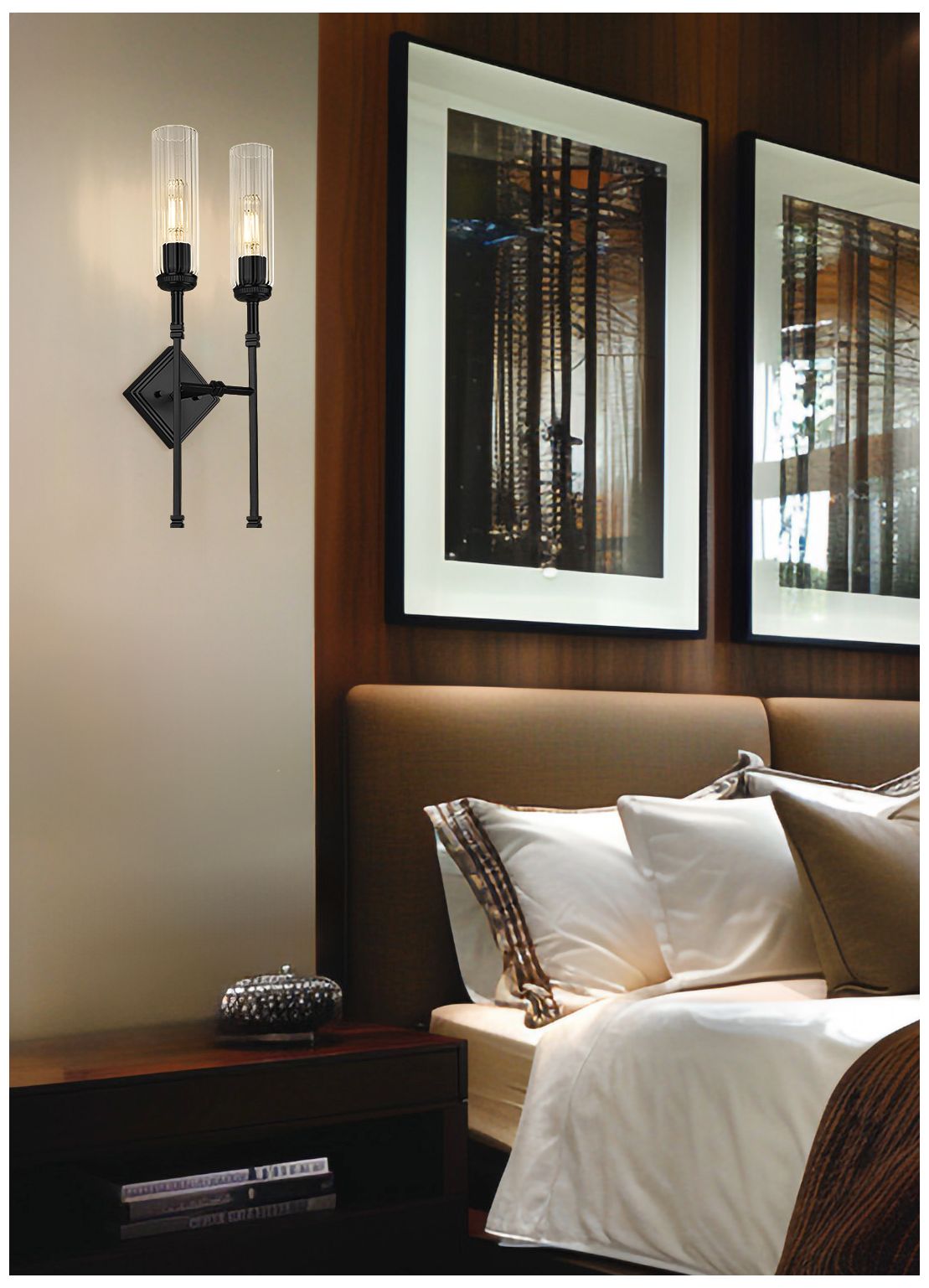 Image 2 Esme by Z-Lite Matte Black 2 Light Wall Sconce more views