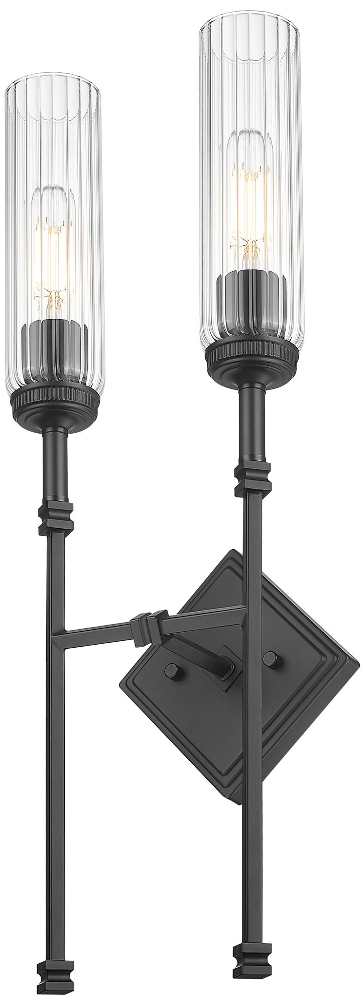 Image 5 Esme by Z-Lite Matte Black 2 Light Wall Sconce more views