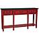 Esmeralda Red Painted Breakfront Console Table
