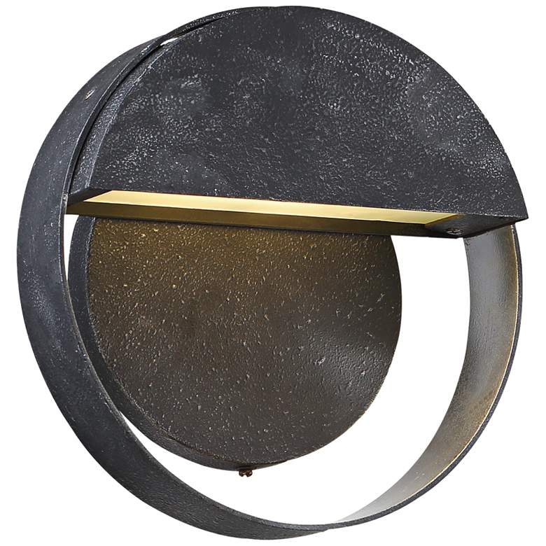 Image 1 Espirit Del Sol 11 inch High Gilded Iron Outdoor Wall Light