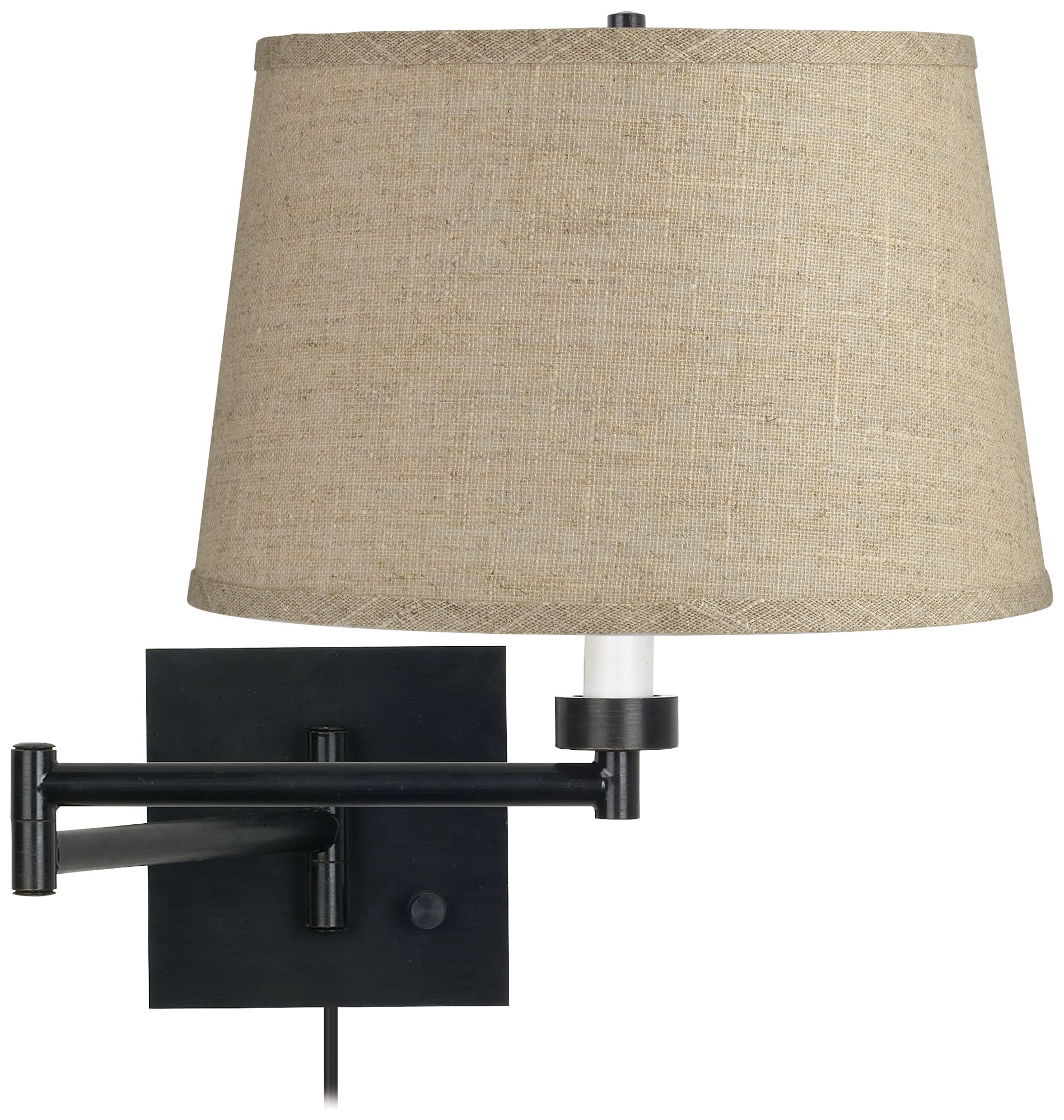 black burlap lamp shade