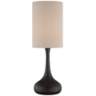 Espresso Bronze Droplet Modern Table Lamp with Cylinder Shade