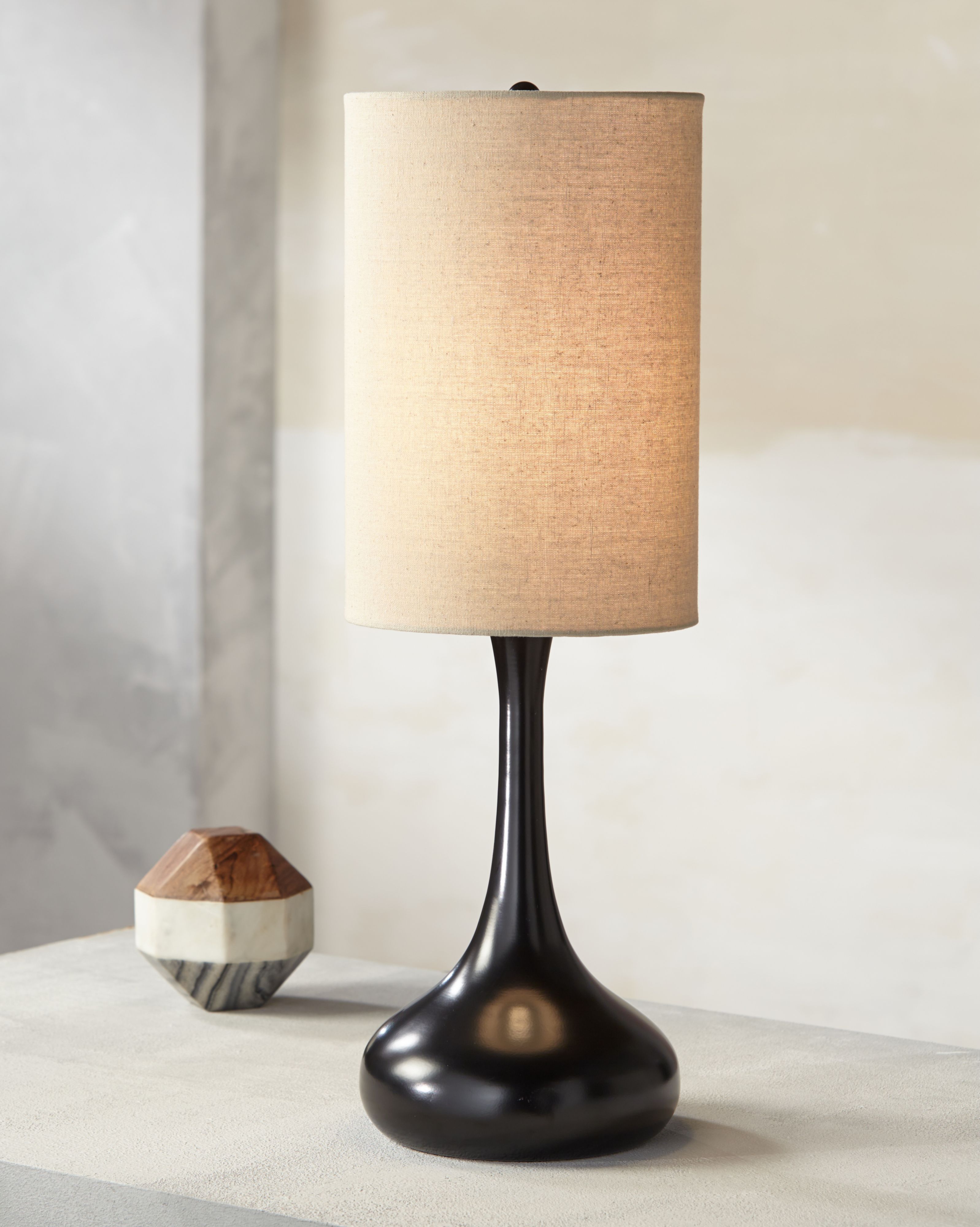 cylinder shade table lamp