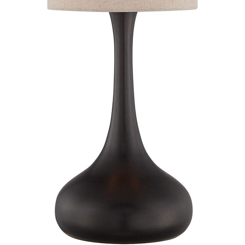Espresso Bronze Droplet Modern Table Lamp with Cylinder Shade more views