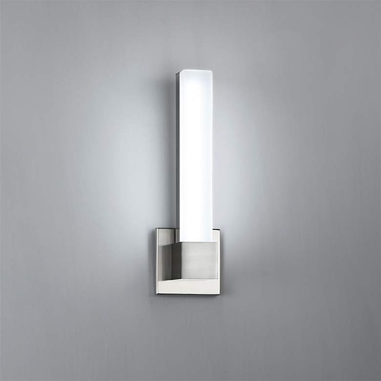 Image 1 Esprit 15"H x 4.5"W 2-Light Bath Vanity and Wall Light in Brushed