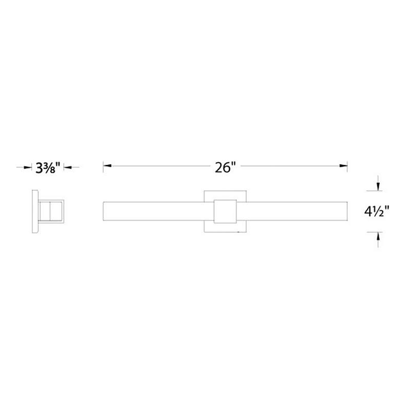 Image 3 Esprit 26" Wide Brushed Nickel LED ADA Bath Light more views