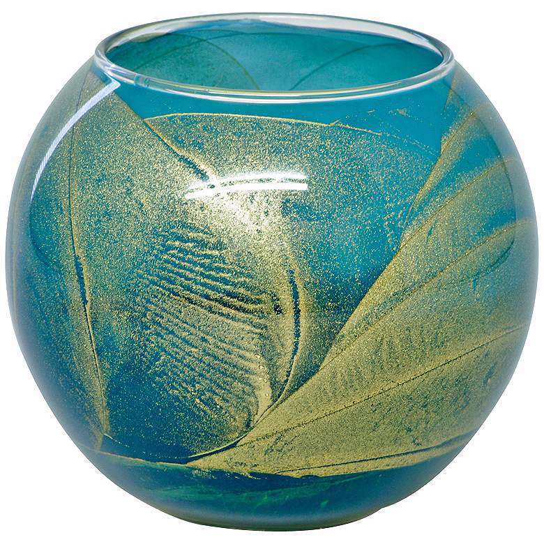 Image 1 Esque™ 4" Turquoise Candle Globe with Gift Box