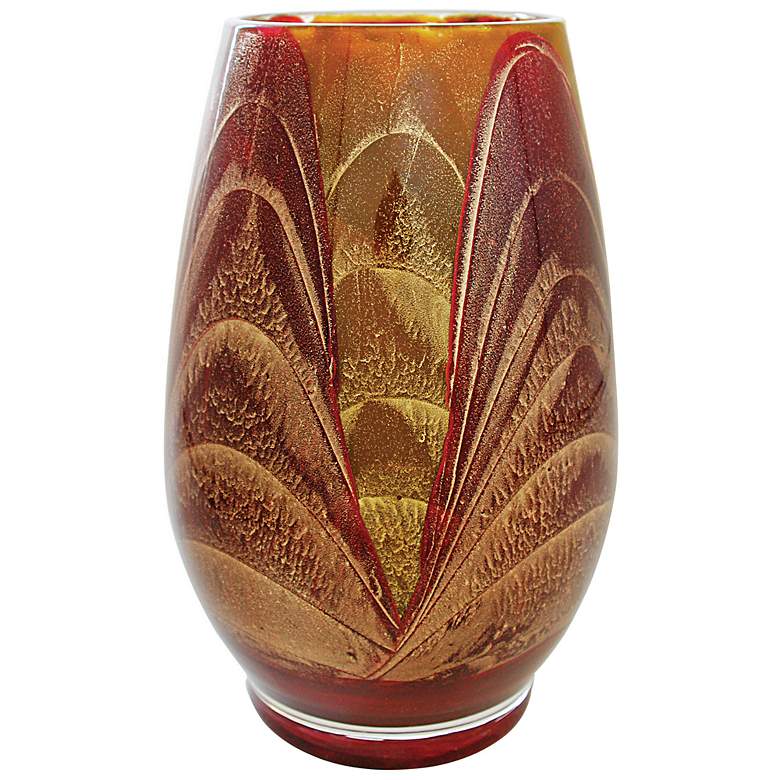 Image 1 Esque Harmony Cranberry and Caramel Vase