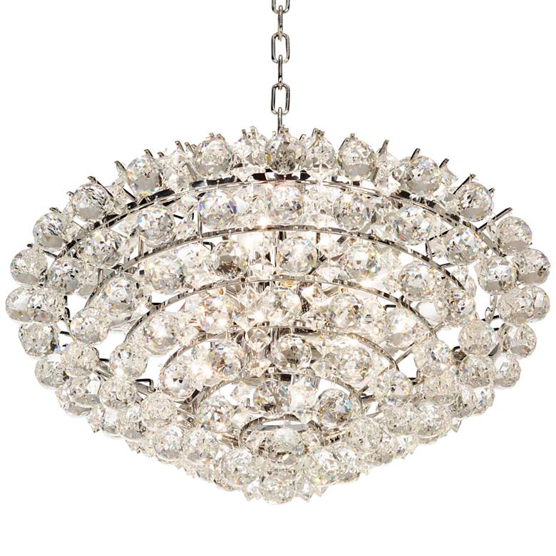Image 6 Essa 24 inch Wide Chrome and Crystal Pendant Light more views