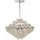 Essa 24"W Chrome and Crystal Pendant Light with LED Canopy