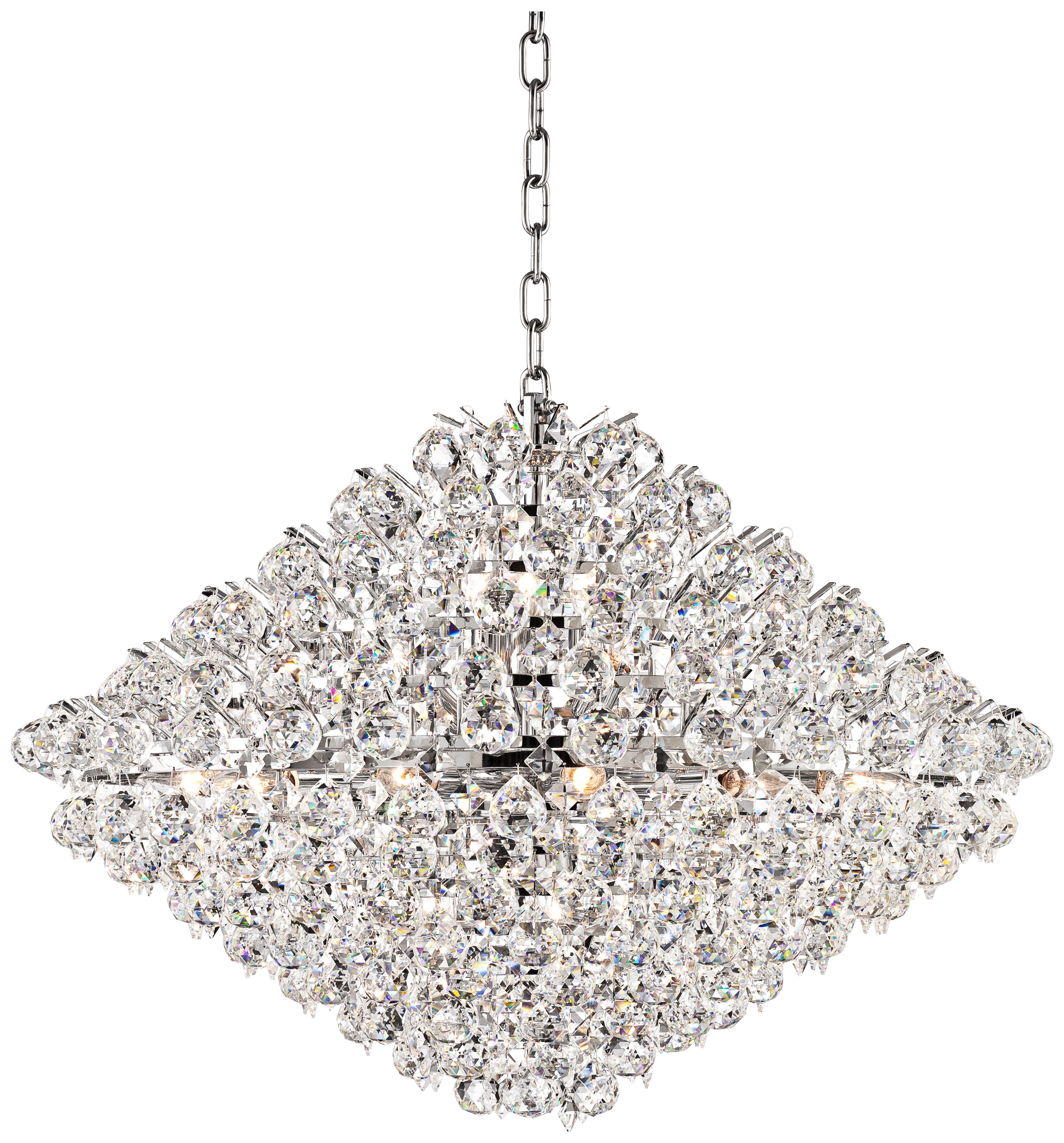 diamond shaped crystal chandelier