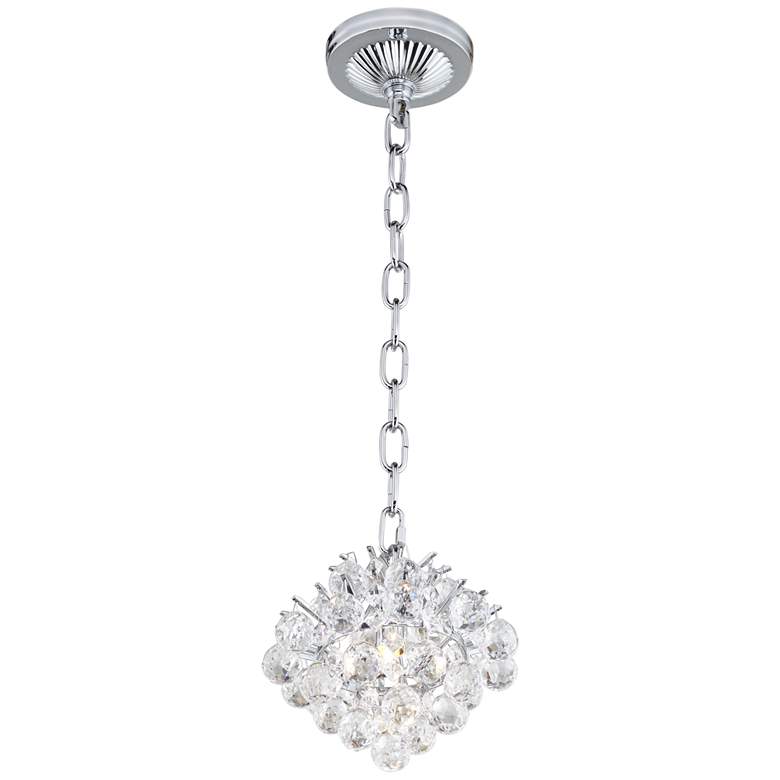 Image 3 Essa 8 inch Wide Chrome and Crystal Mini Chandelier more views