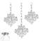 Essa Three 8" Wide Chrome and Crystal Multi-Light Swag Chandelier