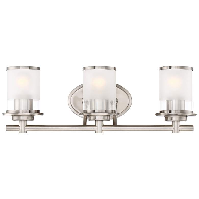 Image 2 Essence 23 1/4 inch Wide Satin Platinum Metal 3-Light Bath Light