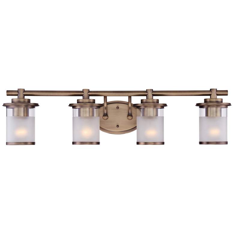 Image 1 Essence 32 1/2 inch Wide Satin Bronze 4-Light Vanity Bath Light