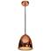 Essence 8" Wide Shiny Copper Dome 1-Light Mini Pendant