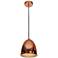 Essence 8" Wide Shiny Copper Dome 1-Light Mini Pendant