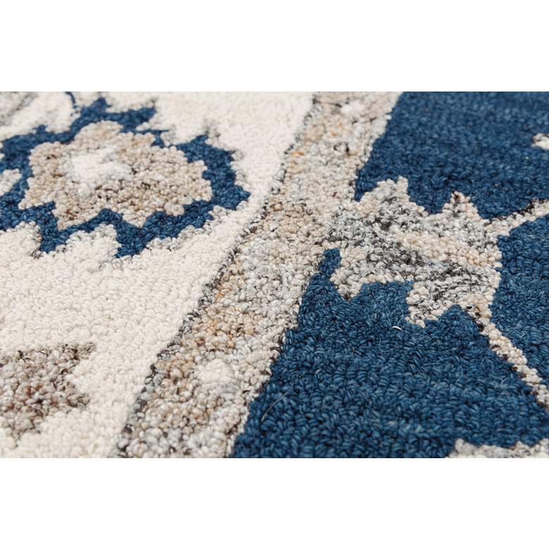 Image 3 Essence ESS105 5'x7'6" Navy and Gray Classical Area Rug more views