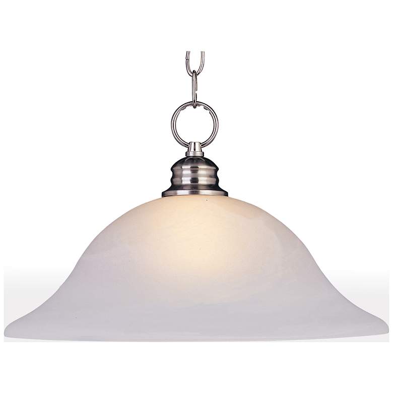 Image 1 Essentials 1-Light 16 inch Wide Satin Nickel Pendant Light