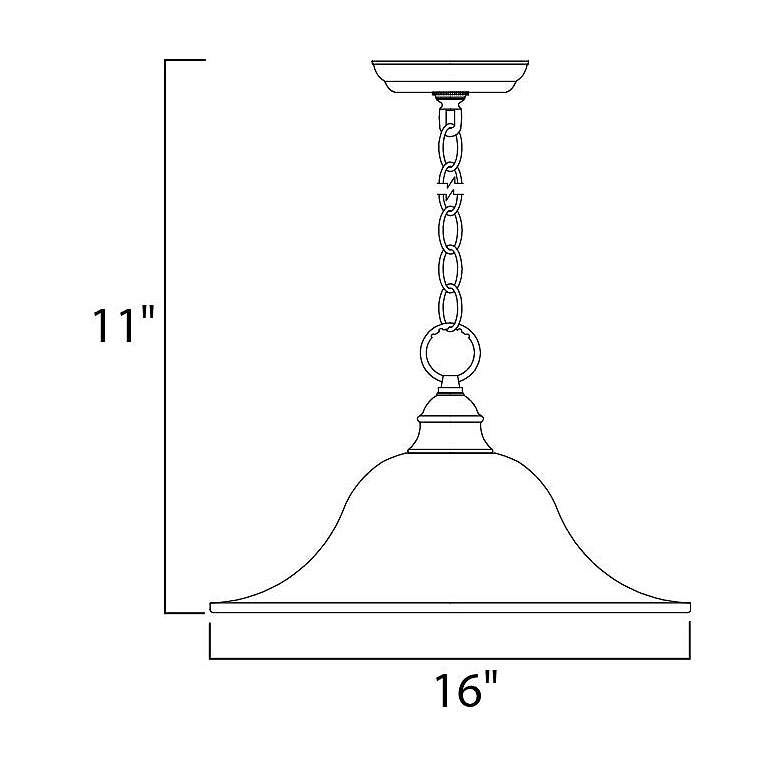 Image 2 Essentials 1-Light 16" Wide Satin Nickel Pendant Light more views