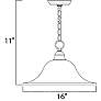 2_Essentials 1-Light 16" Wide Satin Nickel Pendant Light more views