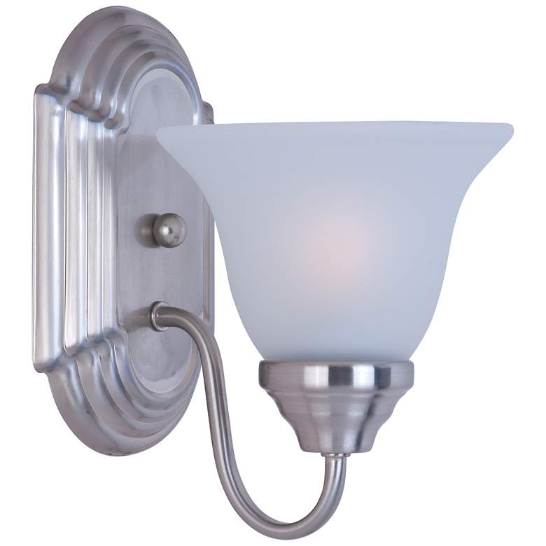 Image 1 Essentials 1-Light 6" Wide Satin Nickel Wall Sconce