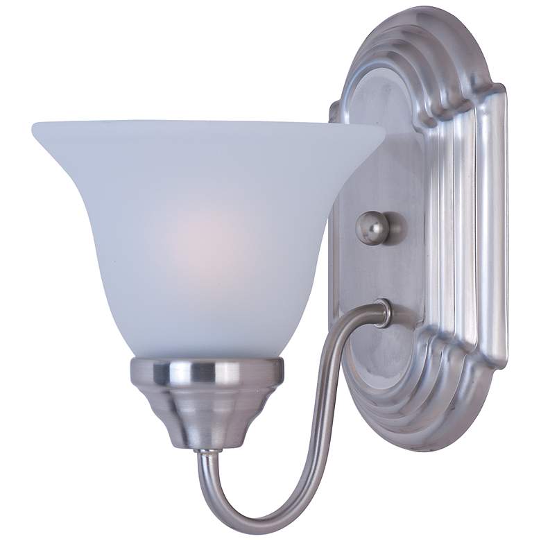 Image 1 Essentials 1-Light 6" Wide Satin Nickel Wall Sconce