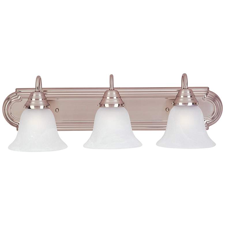 Image 1 Essentials 24" Wide Satin Nickel 3-Light Vanity Bath Light