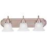 1_Essentials 24" Wide Satin Nickel 3-Light Vanity Bath Light