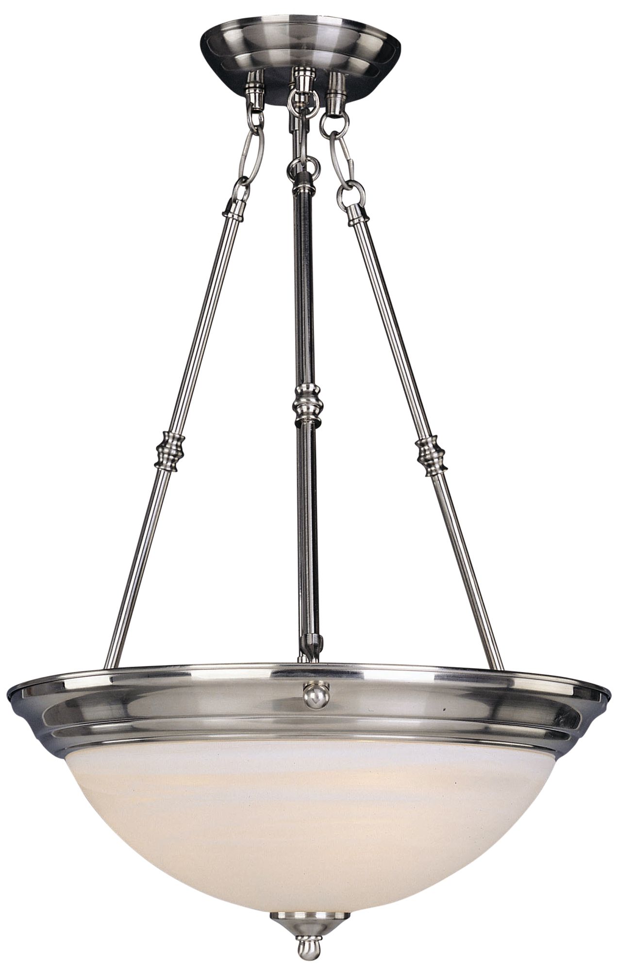 Essentials 3-Light Invert Bowl Pendant Satin Nickel