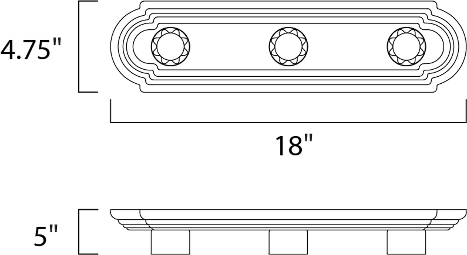 Image 5 Essentials 3-Light Racetrack Bath Vanity Light Oil Rubbed Bronze more views