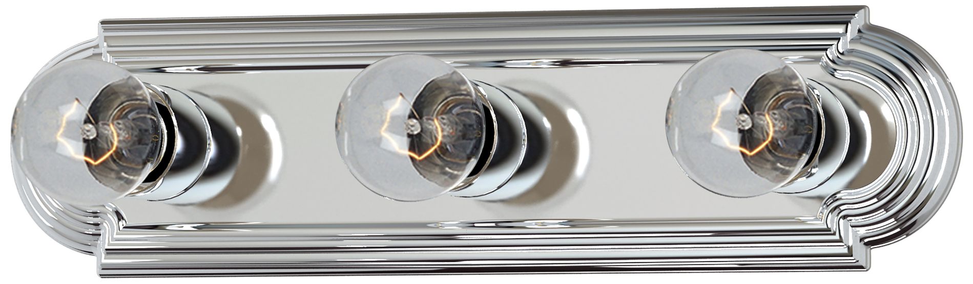 Essentials 3-Light Racetrack Bath Vanity Light Polished Chrome