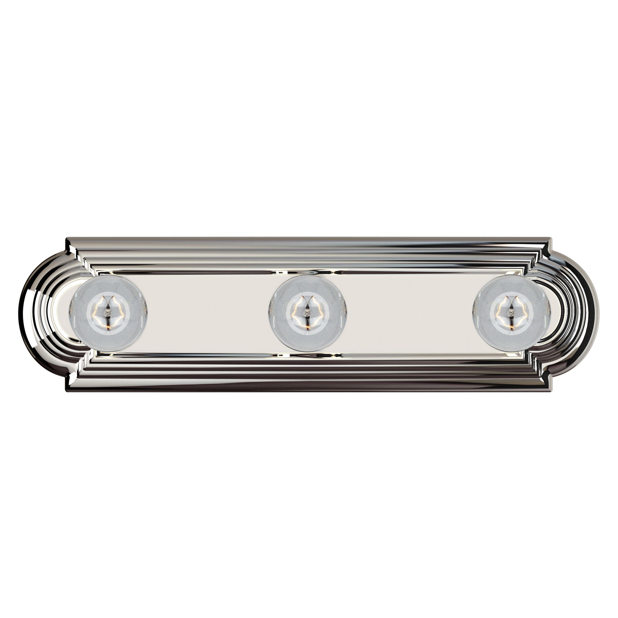 Image 2 Essentials 3-Light Racetrack Bath Vanity Light Polished Chrome more views