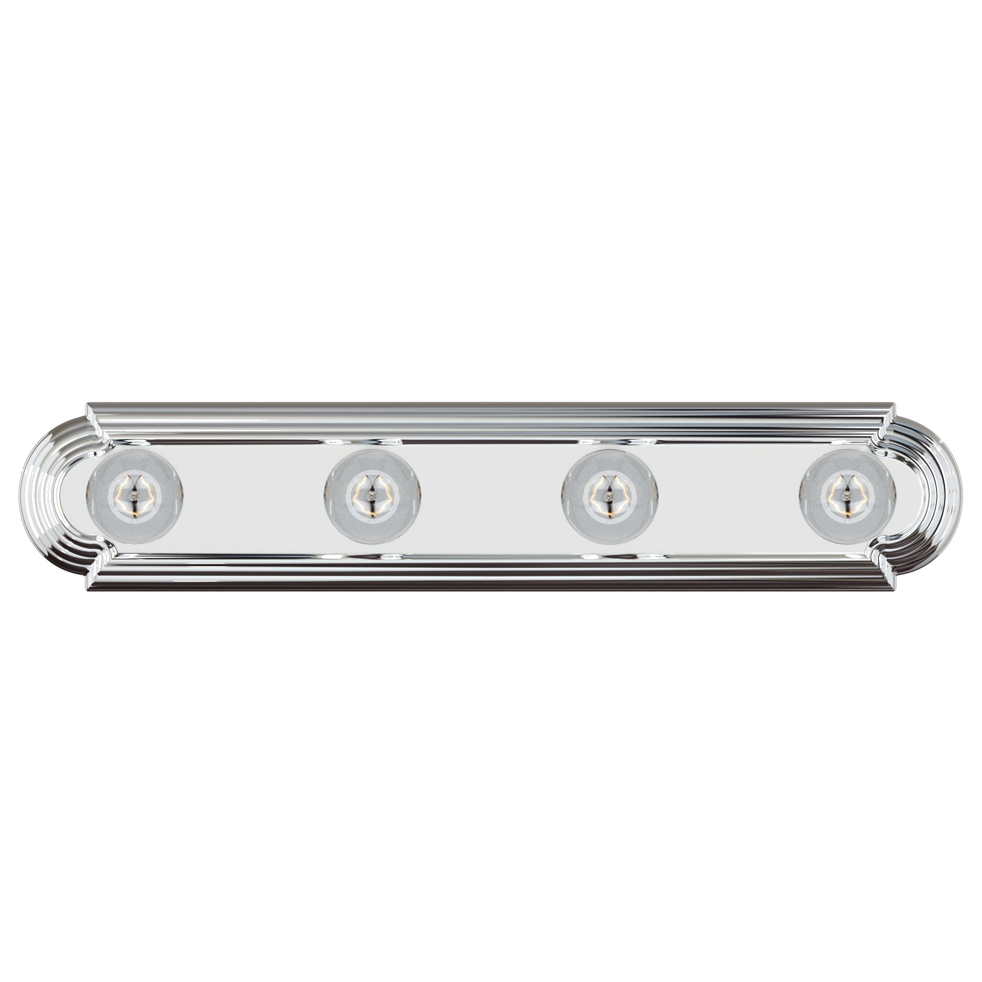 Image 2 Essentials 4-Light Racetrack Bath Vanity Light - Polished Chrome more views