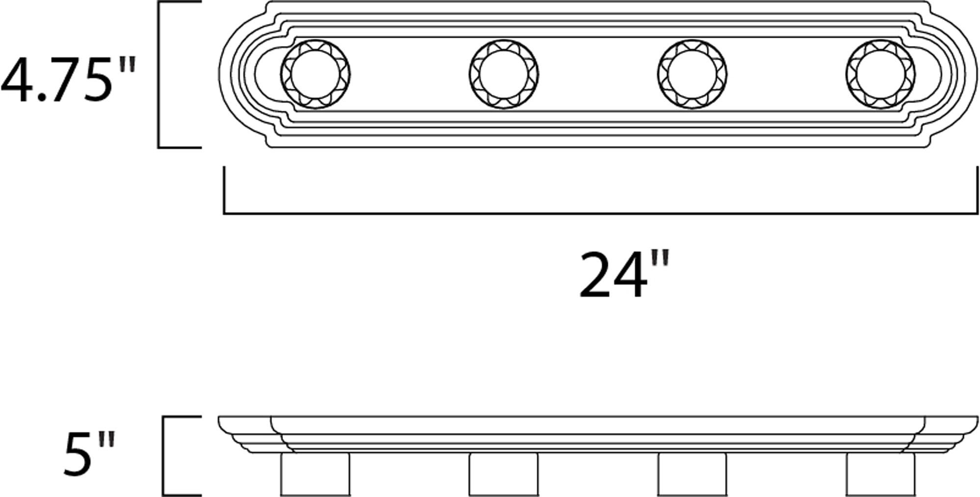 Image 3 Essentials 4-Light Racetrack Bath Vanity Light - Polished Chrome more views