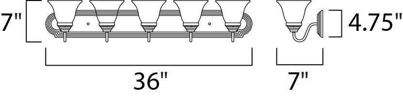 Image 2 Essentials 5-Light Bath Vanity - Satin Nickel more views