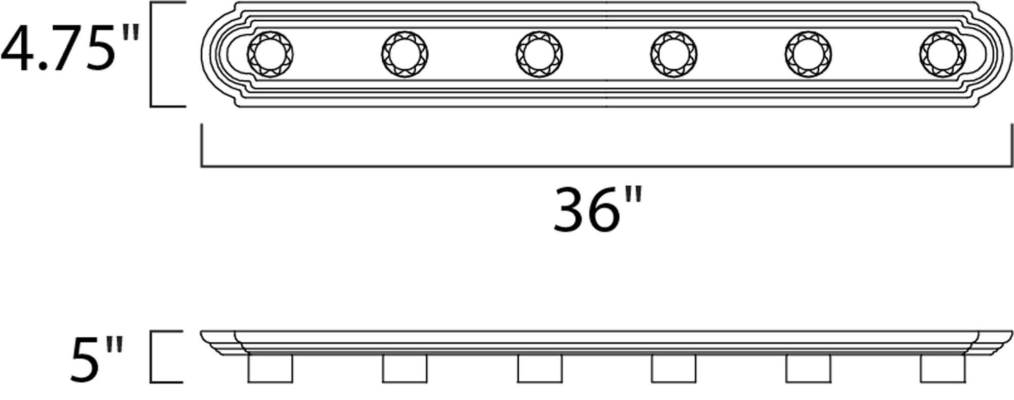 Image 2 Essentials 6-Light Racetrack Bath Vanity Light - Satin Nickel more views