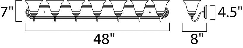 Image 2 Essentials 7-Light Bath Vanity - Oil Rubbed Bronze more views