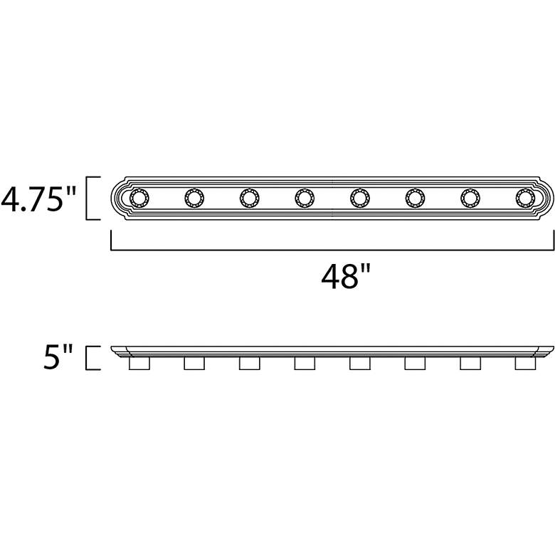 Image 2 Essentials 8-Light Racetrack Bath Vanity Light more views