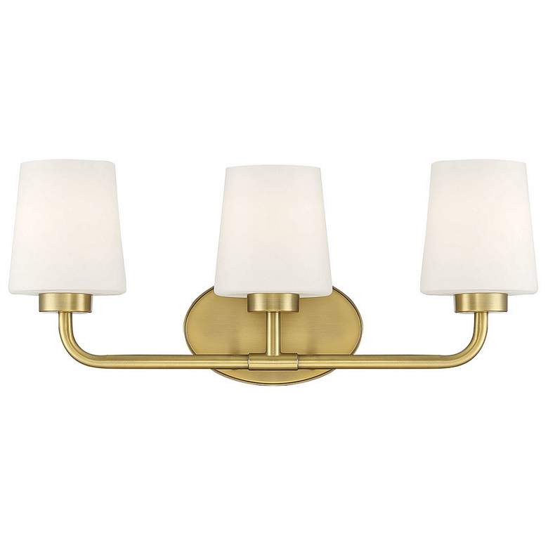 Image 3 Essentials Capra 22" Wide Warm Brass 3-Light Bath Light