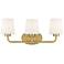 Essentials Capra 22" Wide Warm Brass 3-Light Bath Light