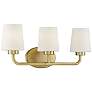 5_Essentials Capra 22" Wide Warm Brass 3-Light Bath Light more views