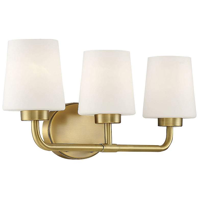 Image 6 Essentials Capra 22" Wide Warm Brass 3-Light Bath Light more views