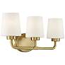 6_Essentials Capra 22" Wide Warm Brass 3-Light Bath Light more views