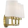 7_Essentials Capra 22" Wide Warm Brass 3-Light Bath Light more views