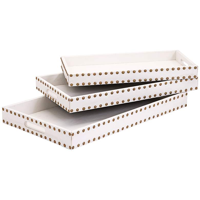 Image 1 Essentials Celebrations Faux Leather 3-Piece Trays Set