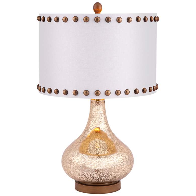 Image 1 Essentials Celebrations Golden Crackle Glass Table Lamp